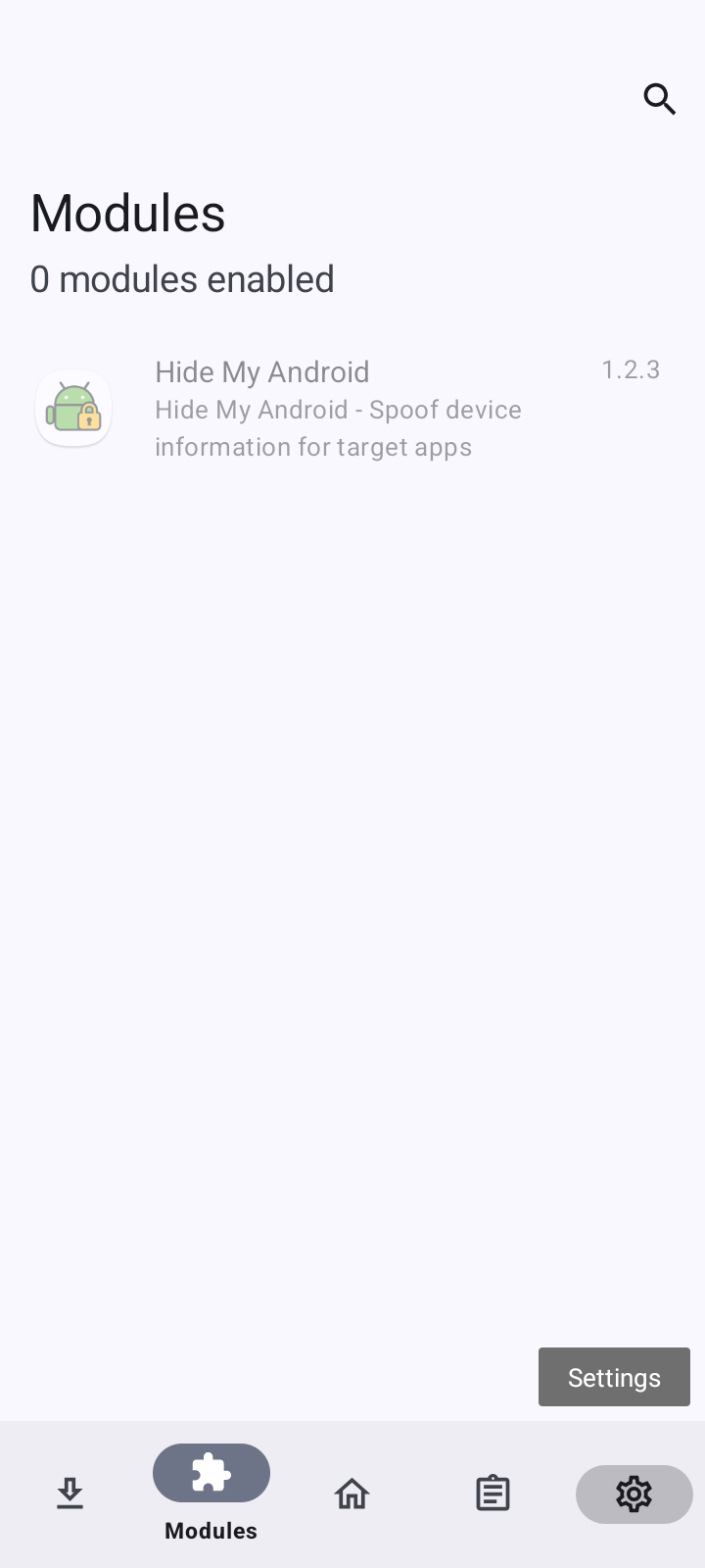 Шаг 2 — Включение модуля Hide My Android и выбор области в LSPosed 1