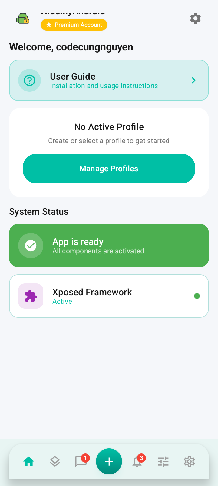 Шаг 5 — Главный экран, запрос Superuser и настройка Denylist в Zygisk Next 1
